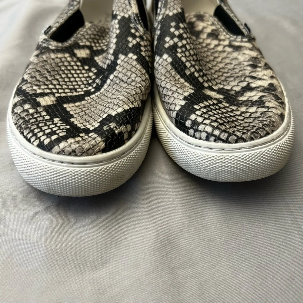 J. CREW Roadtrip Snakeskin-Embossed Slip-On Sneakers